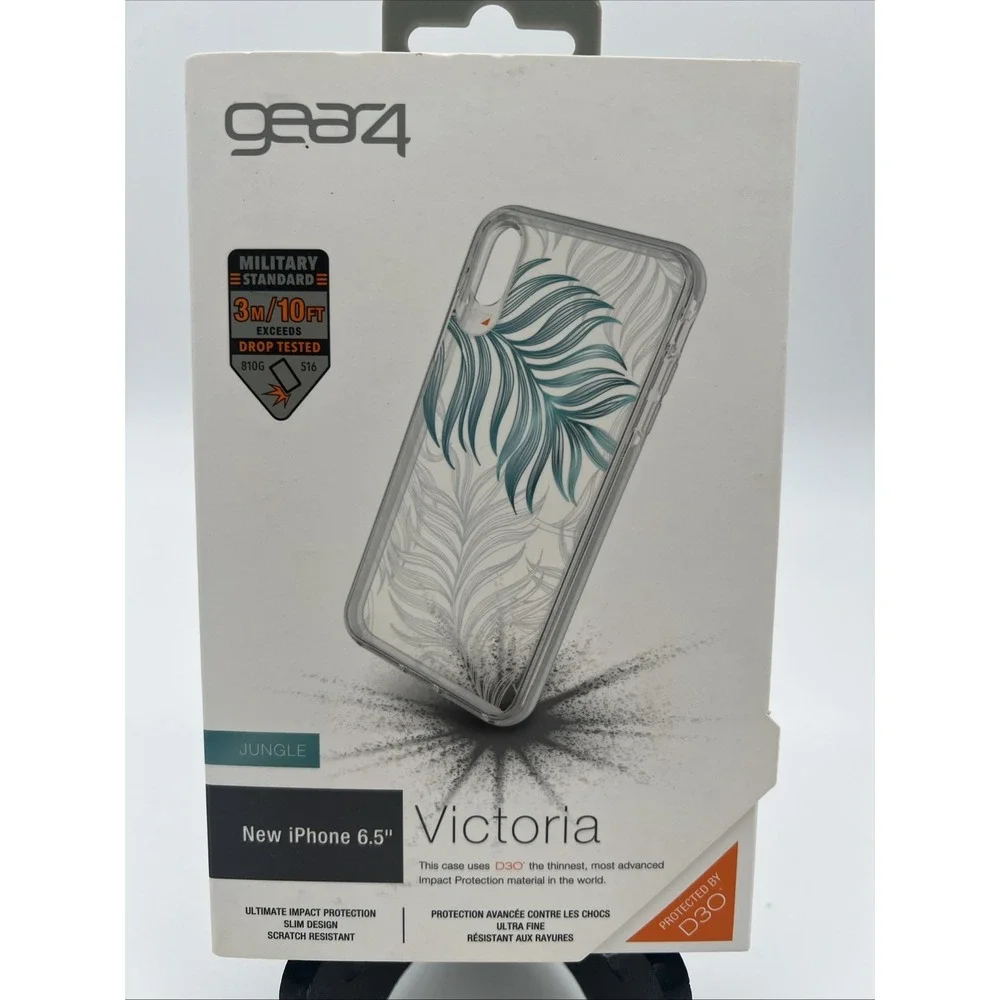 Gear4 D30 Victoria Case for‎ Apple iPhone XS Max - Floral Clear Military Grade